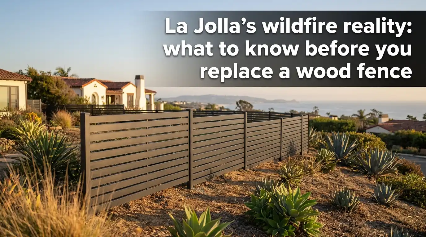 La Jolla’s guide to fire-wise fencing: aluminum, steel, and composite that actually make sense
