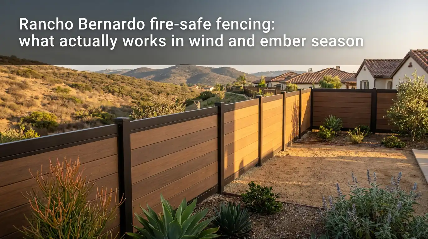 Rancho Bernardo fences that don’t feed embers: aluminum, steel, and composite options that make sense