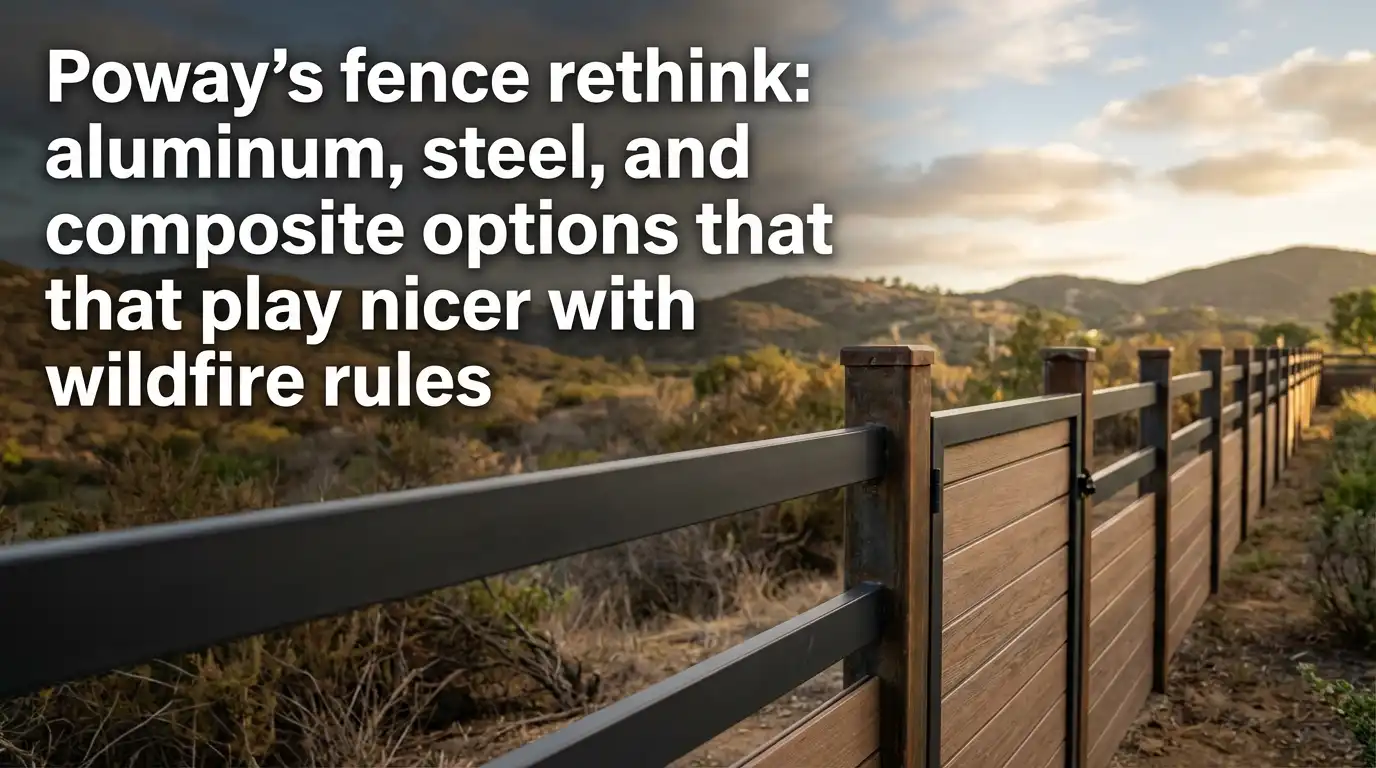 Poway homeowners: what “fire-wise” fencing really means (and what to install near your house)