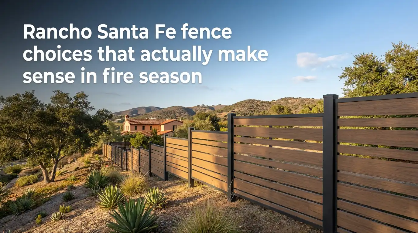 Zone 0 to HOA: fire-wise aluminum, steel, and composite fencing in Rancho Santa Fe