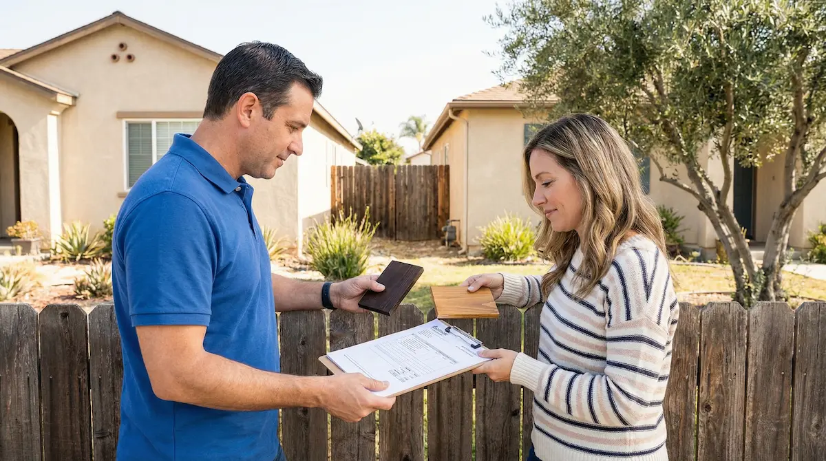 Shared fence neighbor conversation