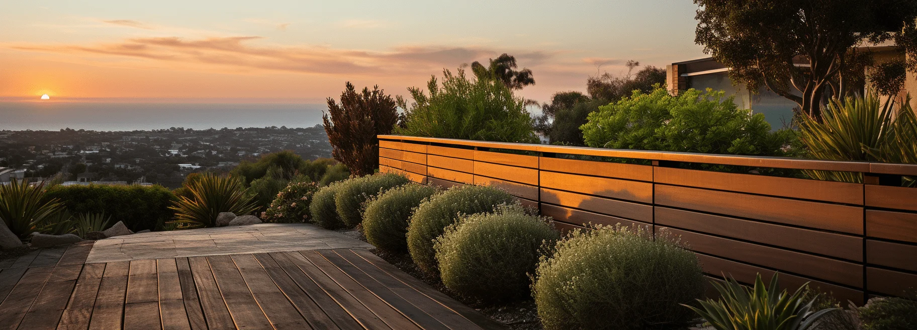 Serene hillside scene in San Diego with fencing