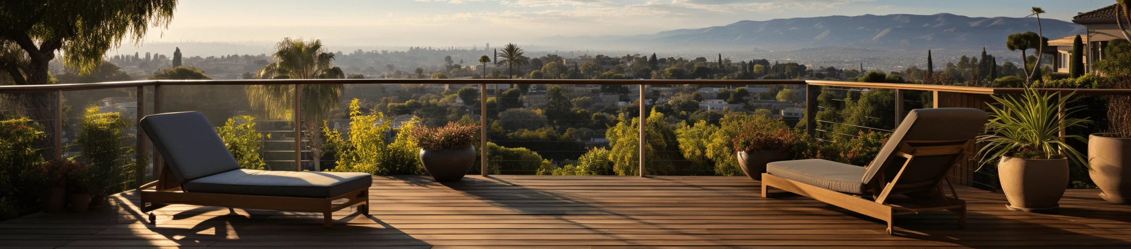 Modern composite wood deck