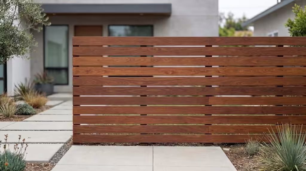 Ipe hardwood fencing in San Diego