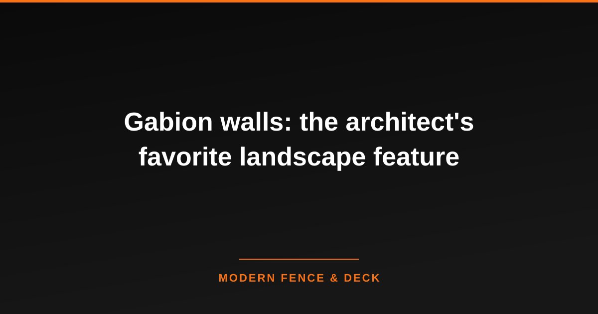 Gabion walls: the architect's favorite landscape feature