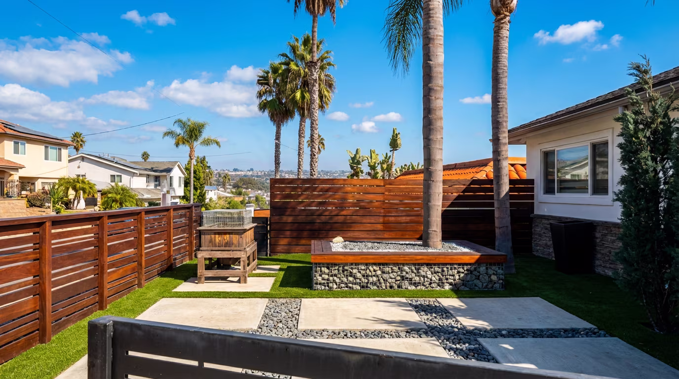 IPE fence detail Pacific Beach