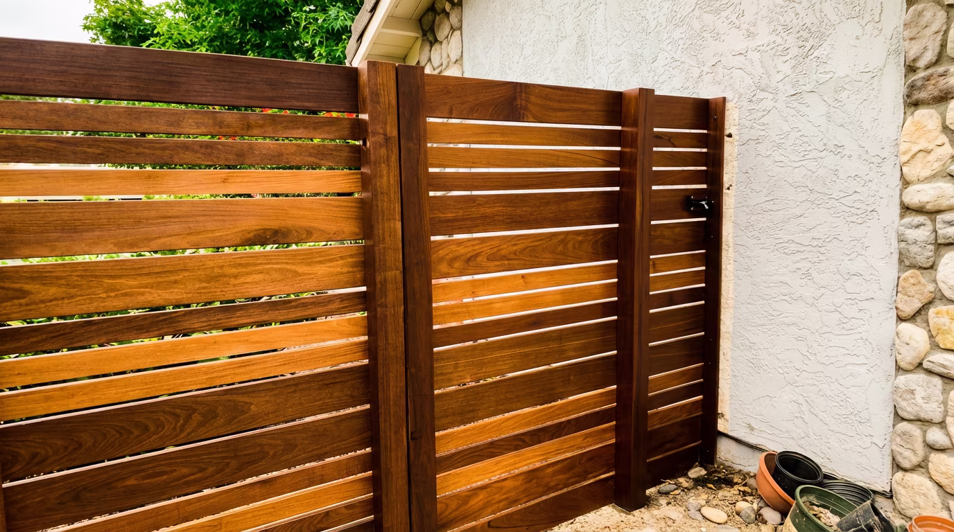 Security lighting on fence