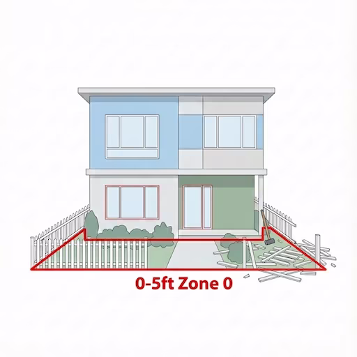 Combustible vinyl fence and dry foliage being removed from Zone 0